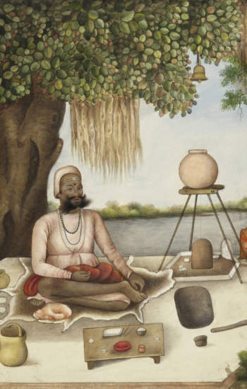 Unani or Ayurveda doctor under gooseberry tree