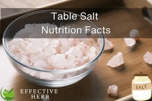 Salt, Table Nutrition Facts
