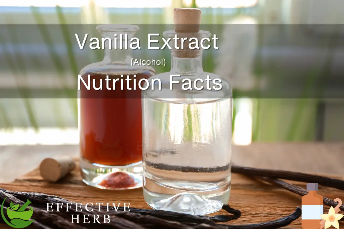 Vanilla Extract Imitation Alcohol Nutrition Facts